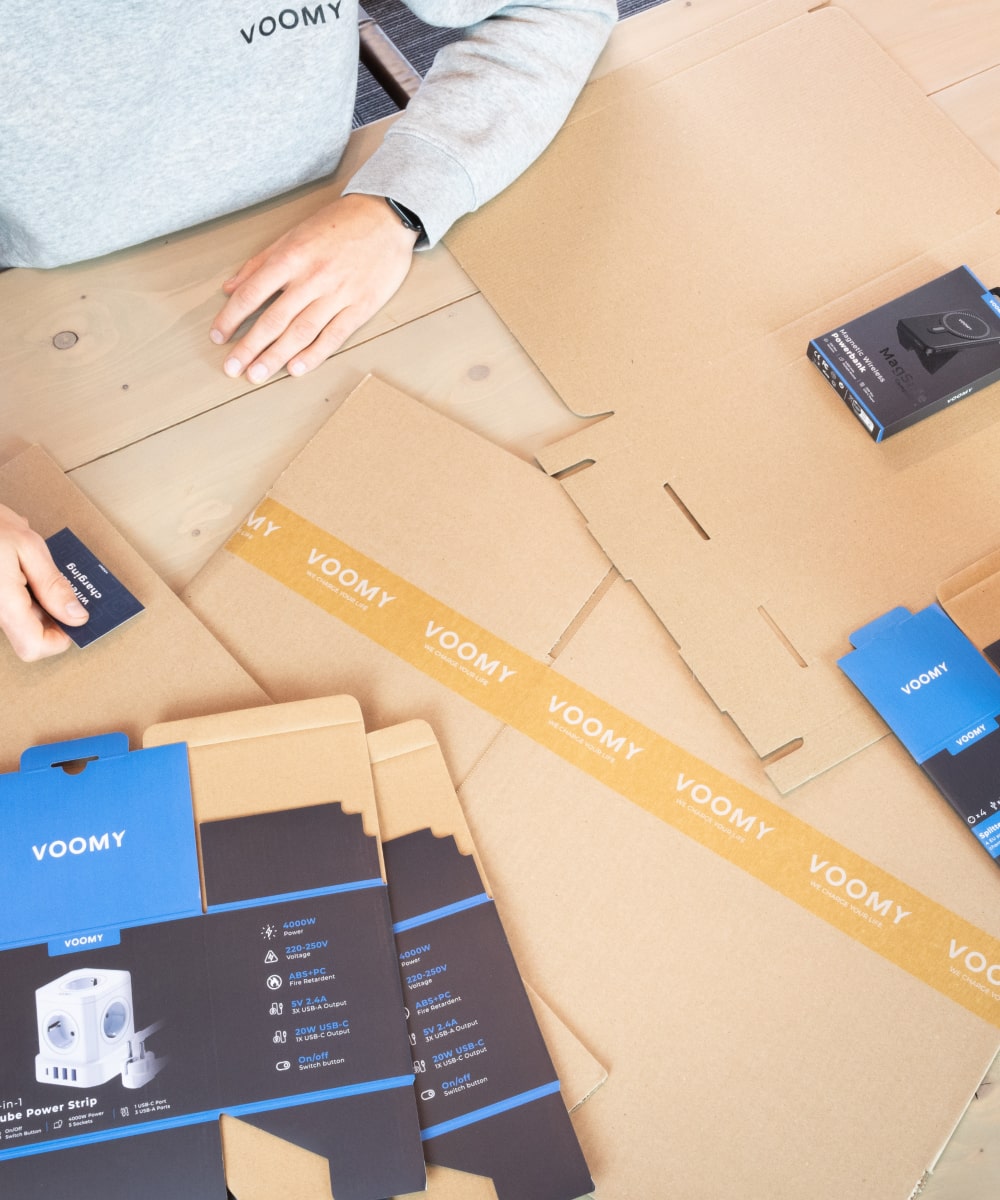 Bij Voomy ontwerpen wij onze producten en verpakkingen in Nederland en dit merk je