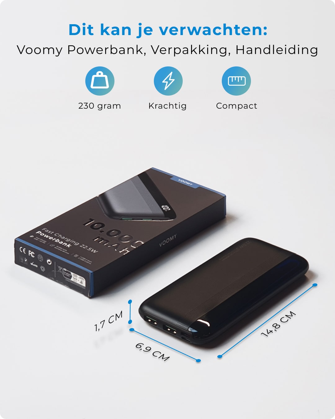 Voomy Charge P1 - Powerbank 10.000 mAh