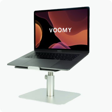 Voomy Office Y30 - Laptop Standaard - Ergonomisch - 360° Verstelbaar - Zilver
